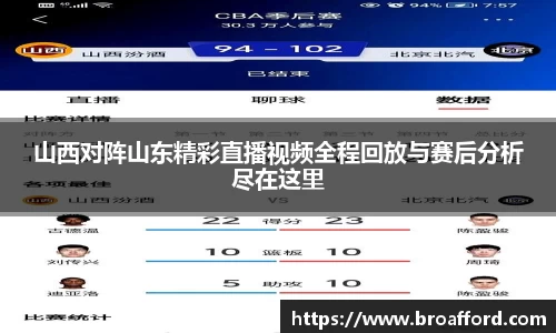 山西对阵山东精彩直播视频全程回放与赛后分析尽在这里
